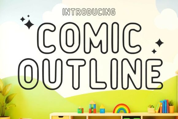 Comic Outline: A Playful Typeface for Modern Design