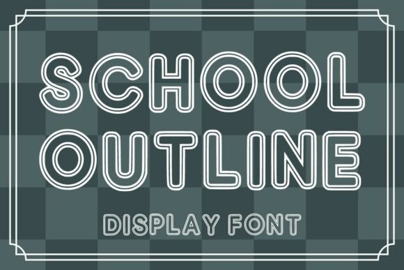 Schooloutline Regular: A Whimsical Font for Festive Designs